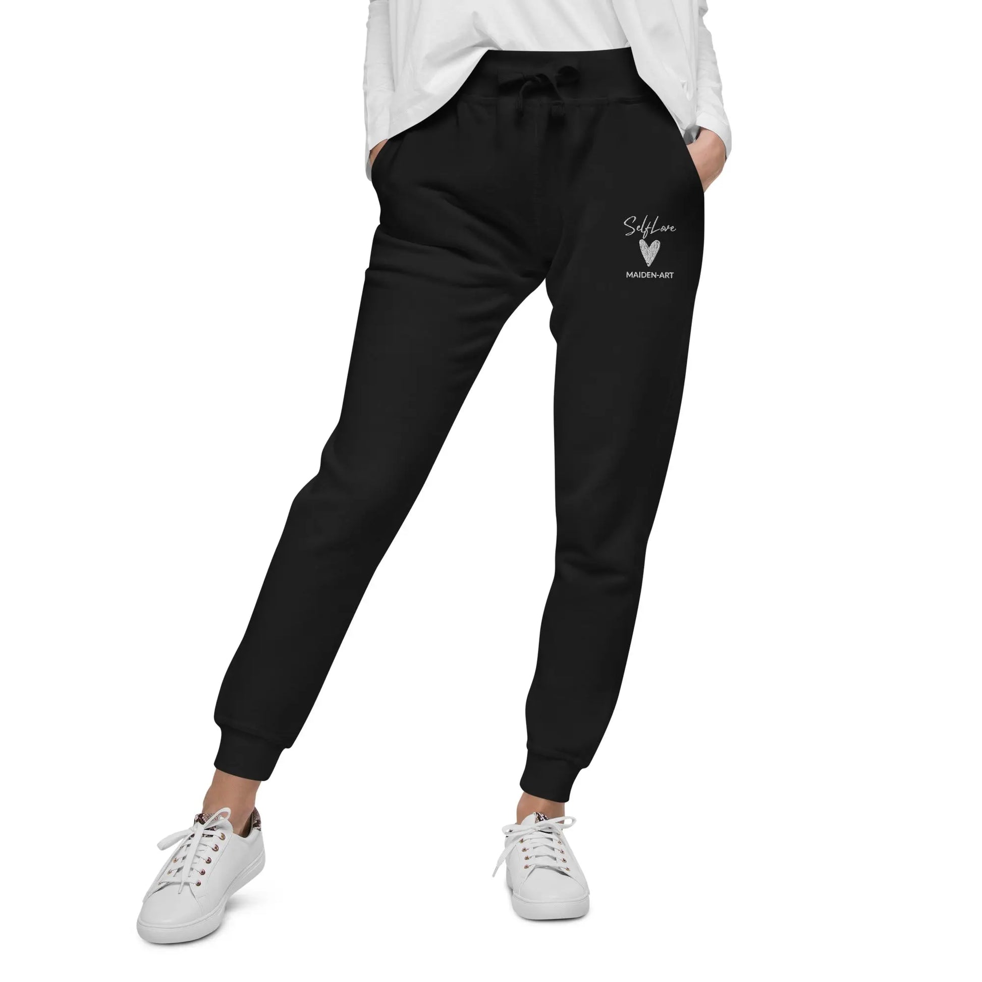 Unisex Fleece Sweatpants with Embroidery – Stylish & Cozy Fashion Sweatpants