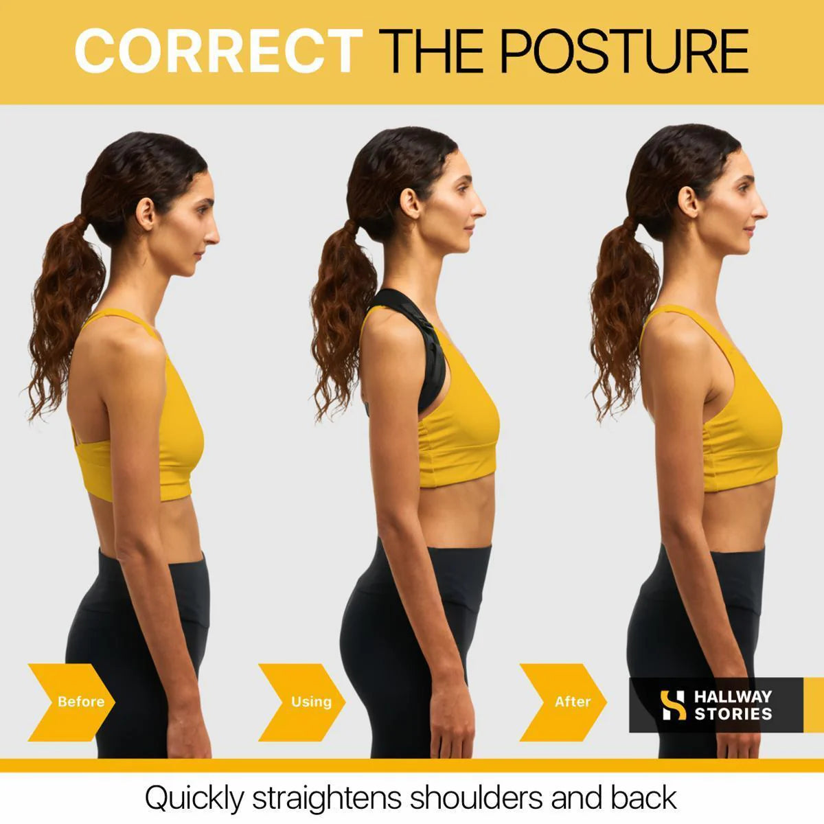 Back Brace Posture Corrector for Women Men 2848 Inch Adjustable Straps Uni Size